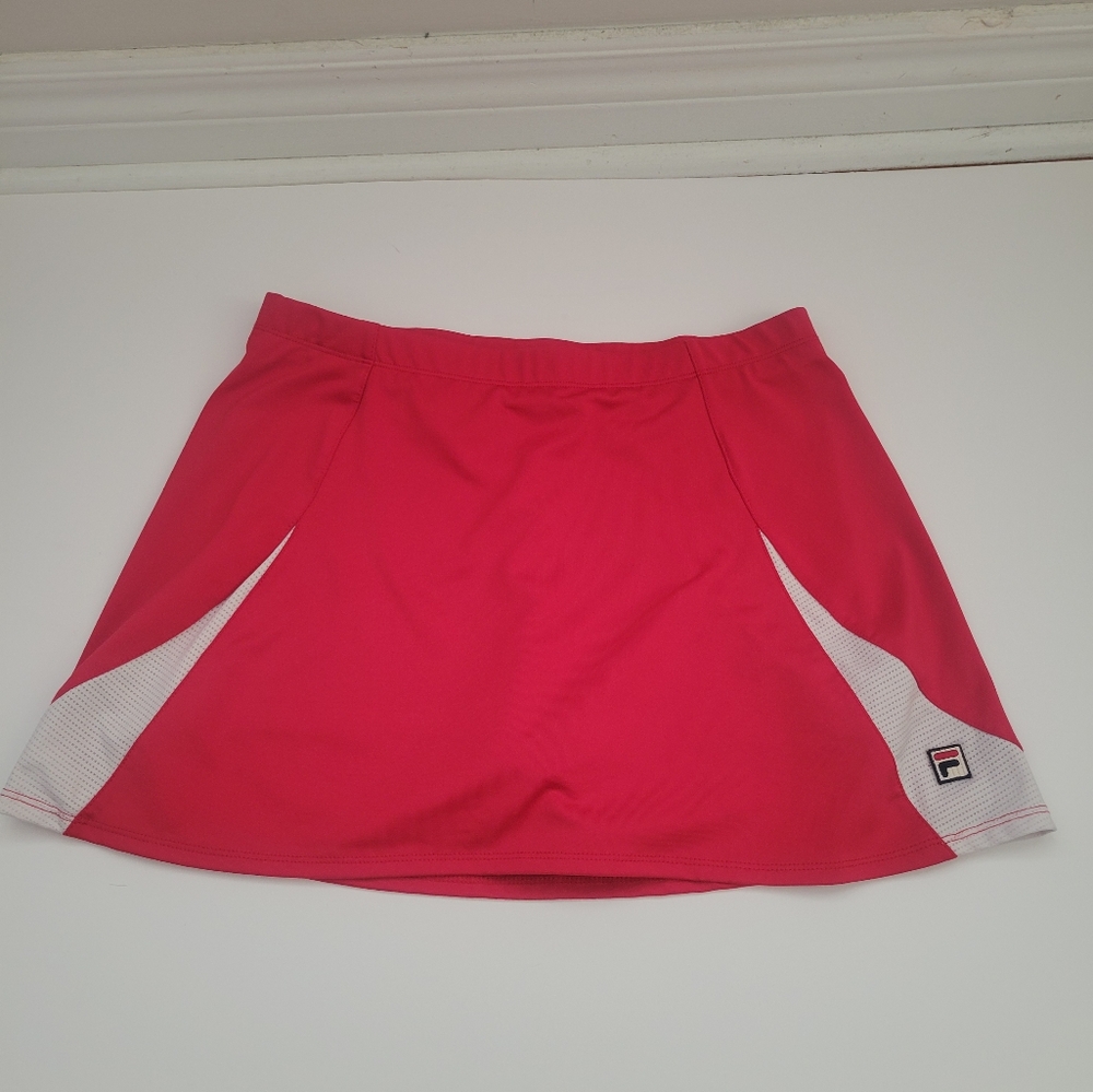 Fila Red and White Skorts for Activewear 2000s